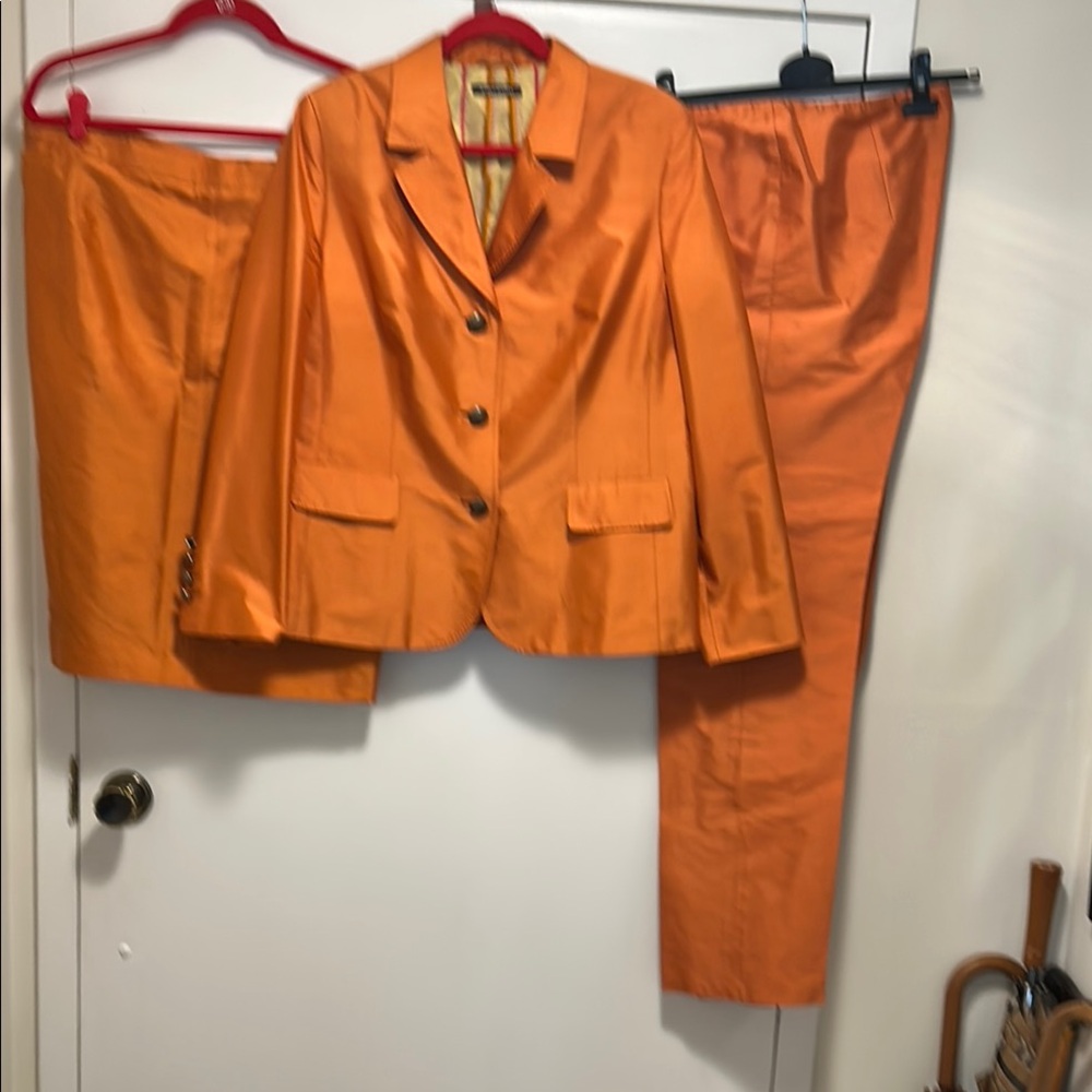 Vibrant Orange Contemporary Suits & Blazers